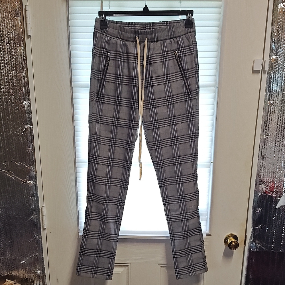 Christos New York Drawstring Plaid Pants